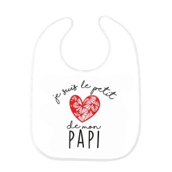 Bavoir bébé imprimé citation naissance humour Je suis le petit de mon papi