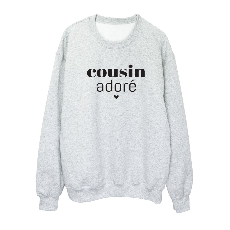Sweat shirt imprimé citation Cousin adoré