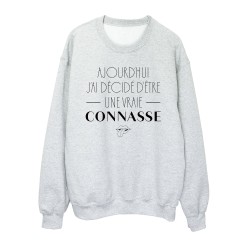 Sweat shirt imprimé citation Même les méchants rêvent d'amour