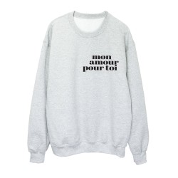 Sweat shirt imprimé citation saint valentin Mon amour pour toi