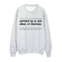 Sweat shirt imprimé citation humour Mon groupe sanguin (A)péritif