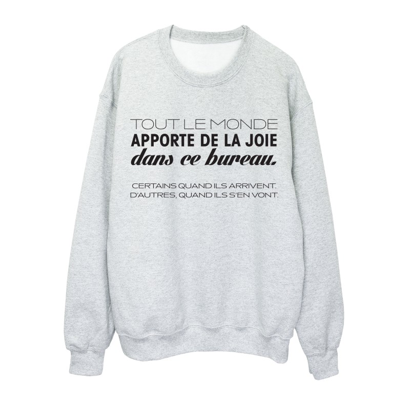 Sweat shirt imprimé citation humour Mon groupe sanguin (A)péritif