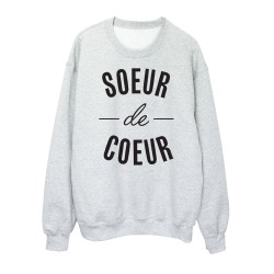 Sweat shirt imprimé citation humour Soeur de coeur