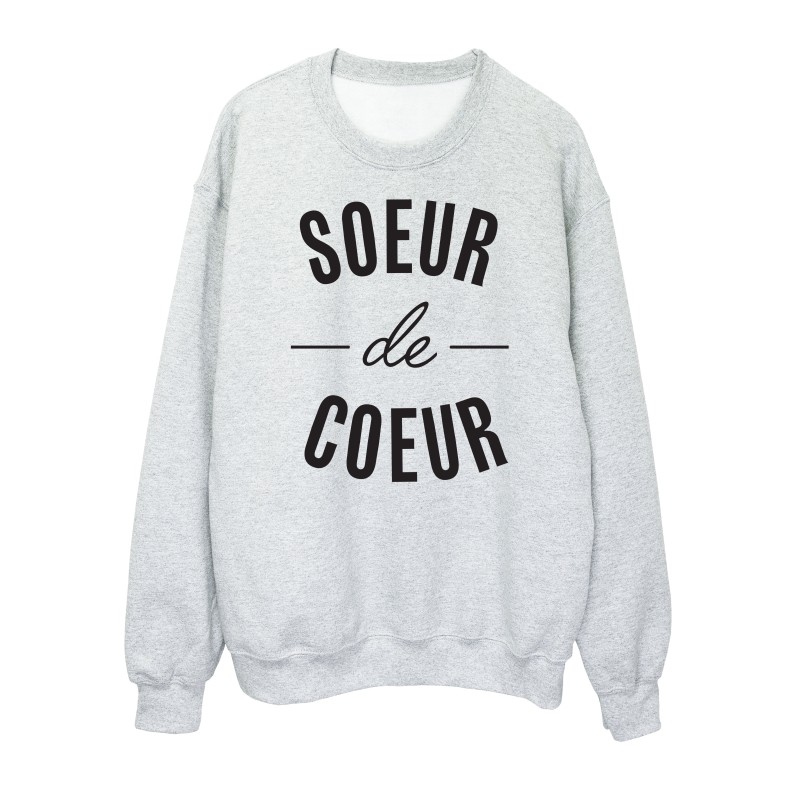Sweat shirt imprimé citation humour Soeur de coeur