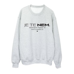 Sweat shirt imprimé citation humour Je te nem