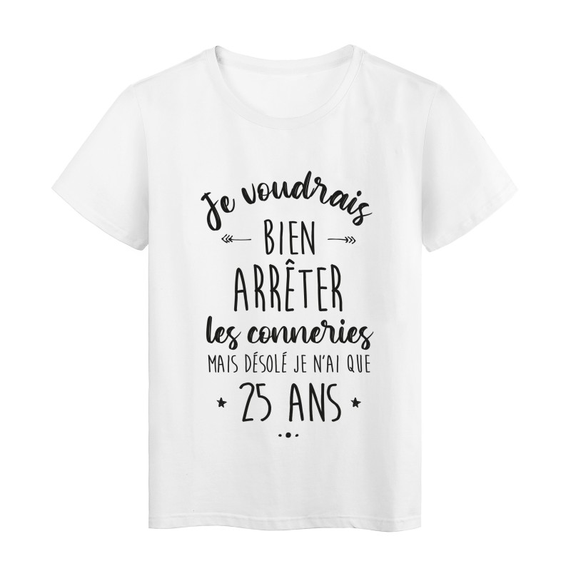 T-Shirt imprimé en France humour citation homme parfait