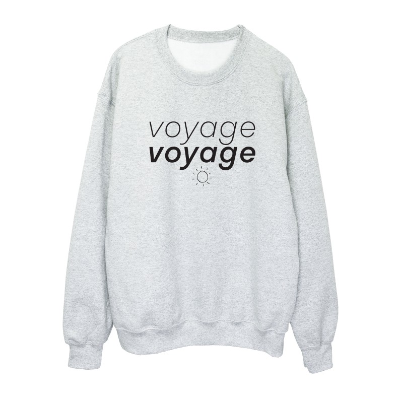 Sweat shirt imprimé citation humour Voyage voyage