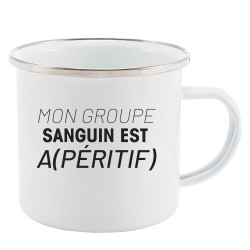 Mug Tasse Rétro en métal émaillé imprimé humour citation Mon temps de gentillesse a expiré merci d'aller vous faire