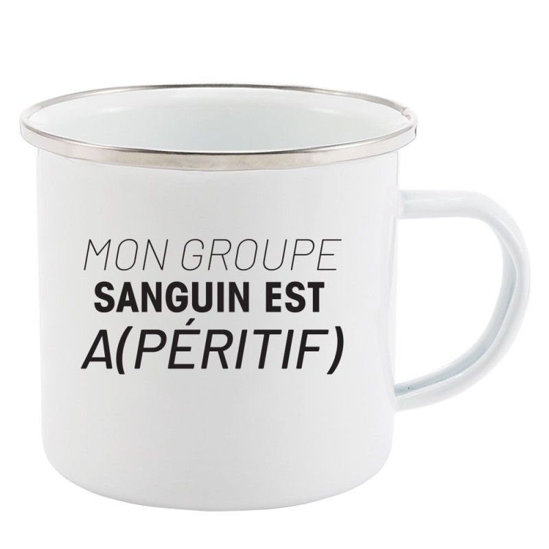 Mug Tasse Rétro en métal émaillé imprimé humour citation Mon temps de gentillesse a expiré merci d'aller vous faire