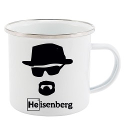 Mug Tasse Rétro en métal émaillé imprimé illustration heisenberg