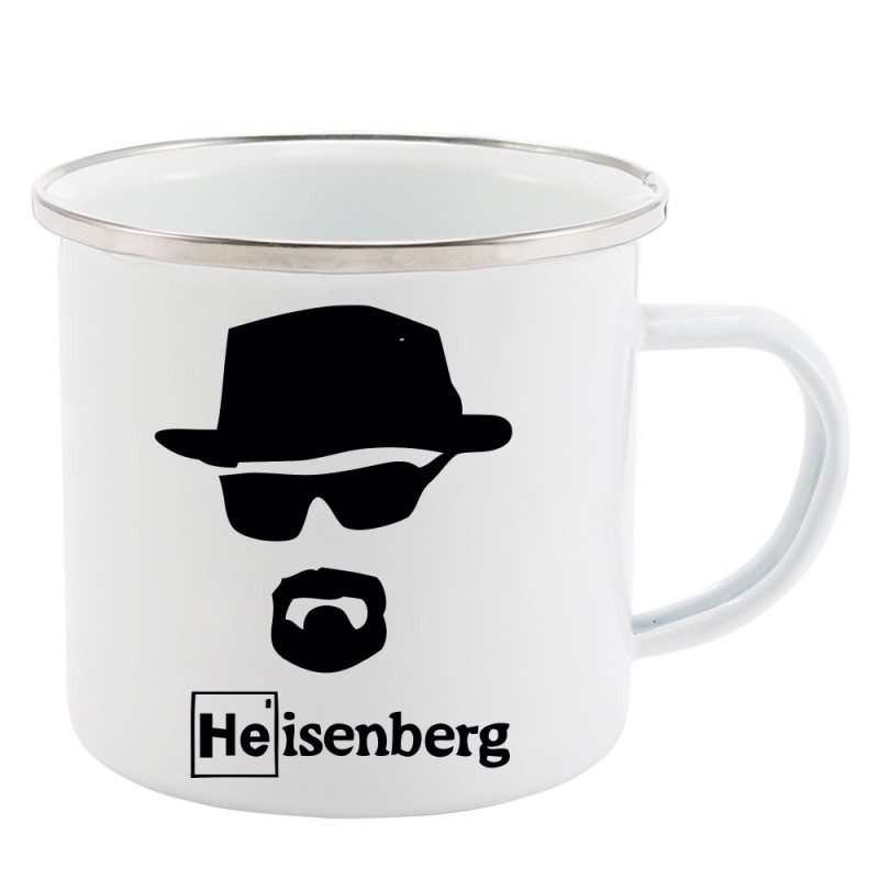 Mug Tasse Rétro en métal émaillé imprimé illustration heisenberg