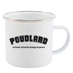 Mug Tasse Rétro en métal émaillé imprimé humour citation Poudlard