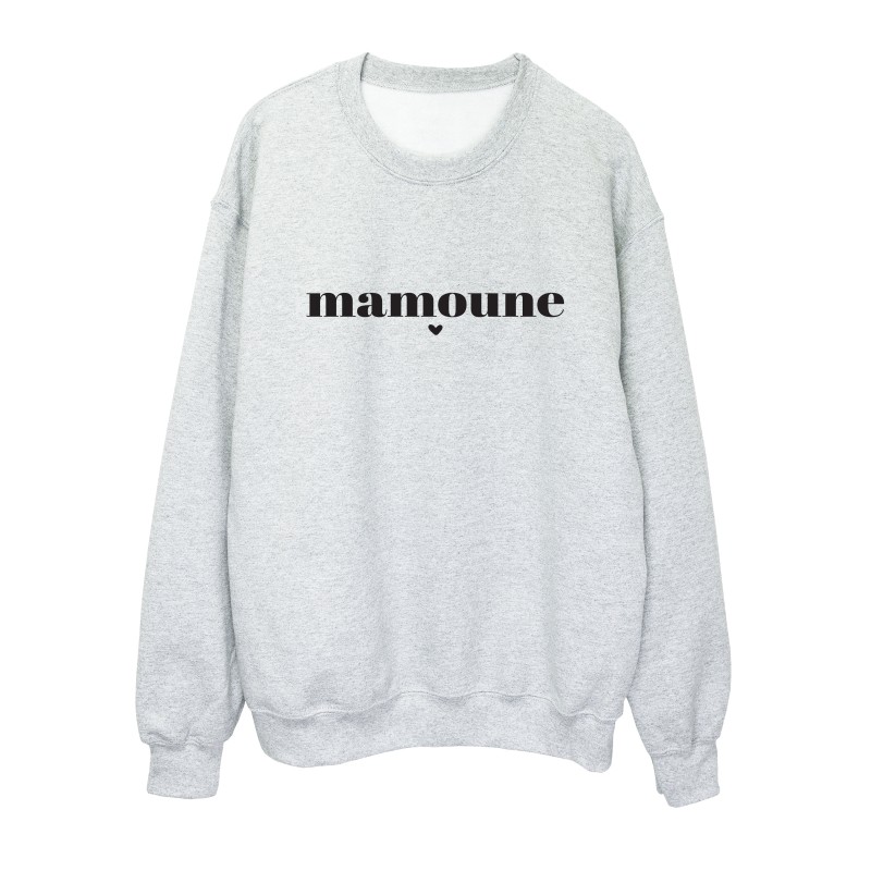 Sweat shirt imprimé citation humour Mamoune