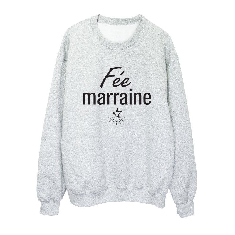 Sweat shirt imprimé citation humour Fée marraine