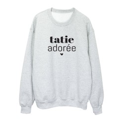Sweat shirt imprimé citation humour Tatie adorée