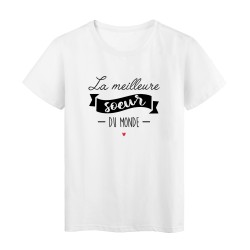 T-Shirt imprimé humour citation Le meilleur soeur du monde