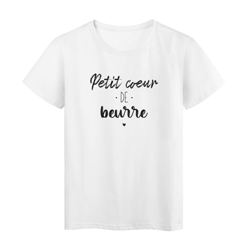 T-Shirt imprimé humour citation Petit beurre de coeur