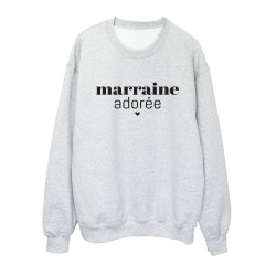 Sweat shirt imprimé citation humour Marraine adorée