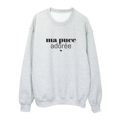 Sweat shirt imprimé citation humour Ma puce adorée