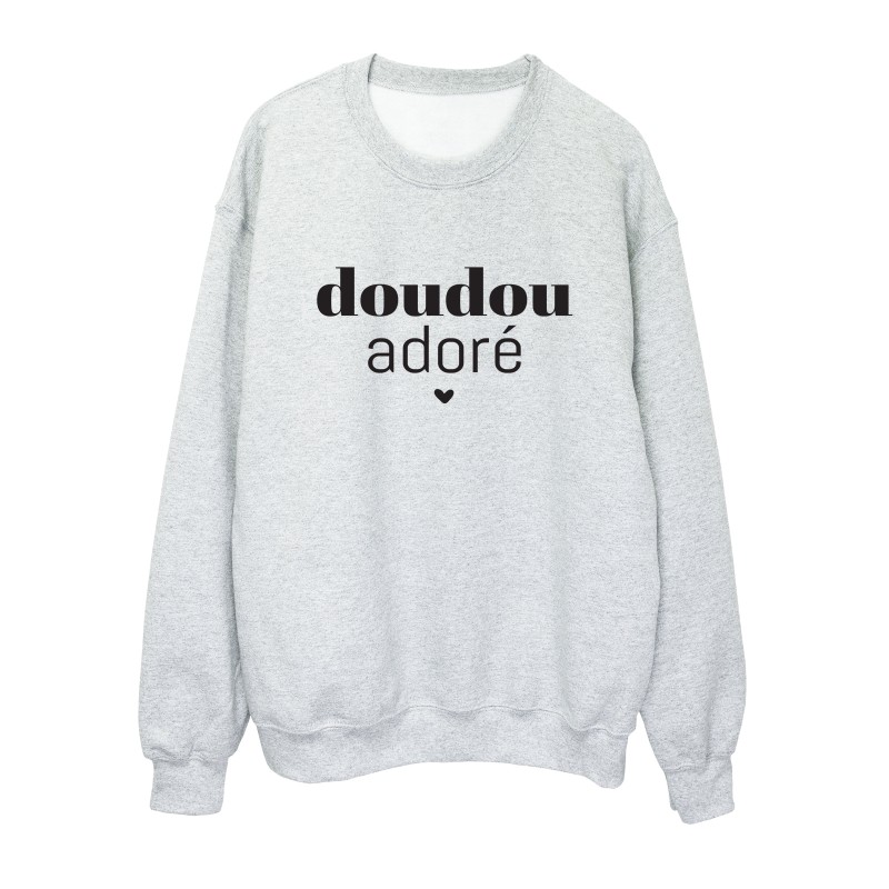 Sweat shirt imprimé citation humour Doudou adoré