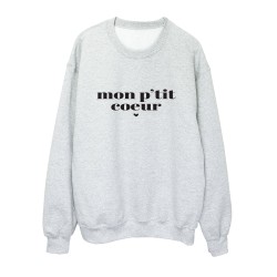 Sweat shirt imprimé citation humour Mon p'tit coeur