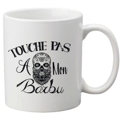 Mug tasse céramique imprimé citation humour Touche pas a mon barbu