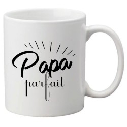 Mug tasse céramique imprimé citation Fête des pères Papa parfait