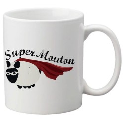 Mug tasse céramique imprimé citation illustration humour Super mouton