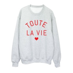 Sweat shirt imprimé citation Saint valentin Toute la vie