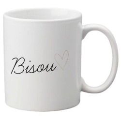 Mug tasse céramique imprimé citation Bisous