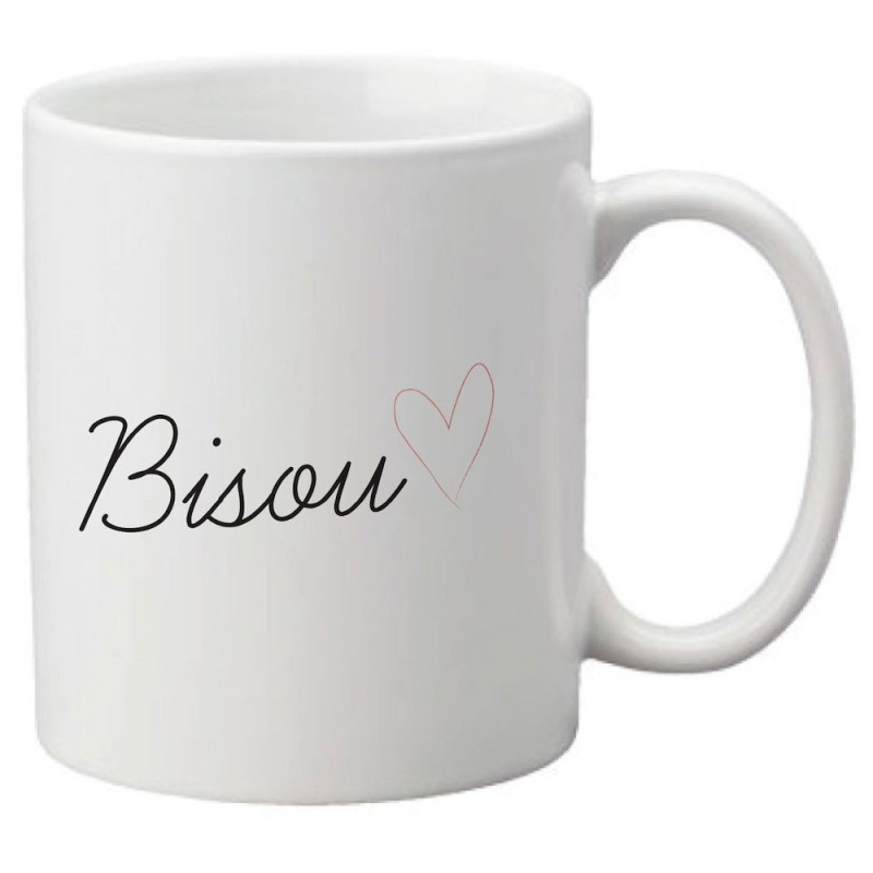 Mug tasse céramique imprimé citation Bisous