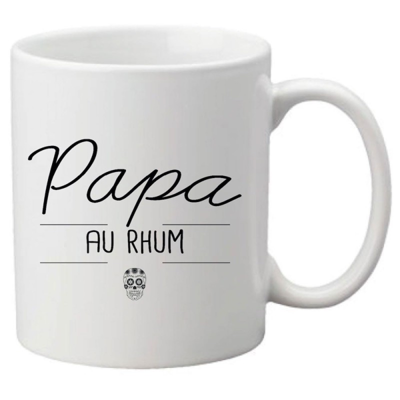 Mug tasse céramique imprimé citation Papa au rhum