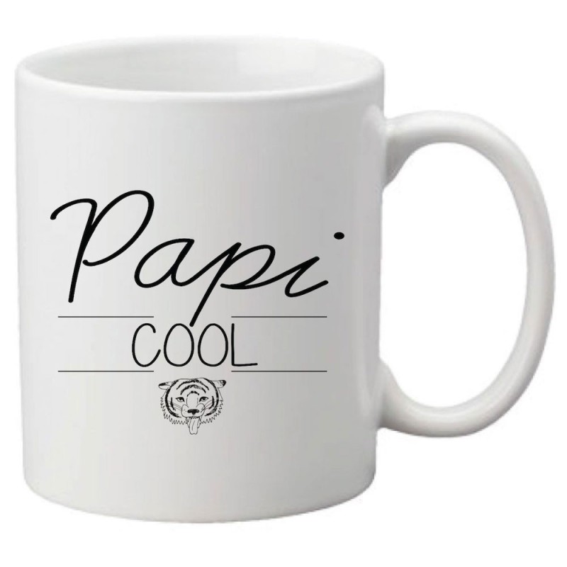 Mug tasse céramique imprimé citation illustration Papi cool