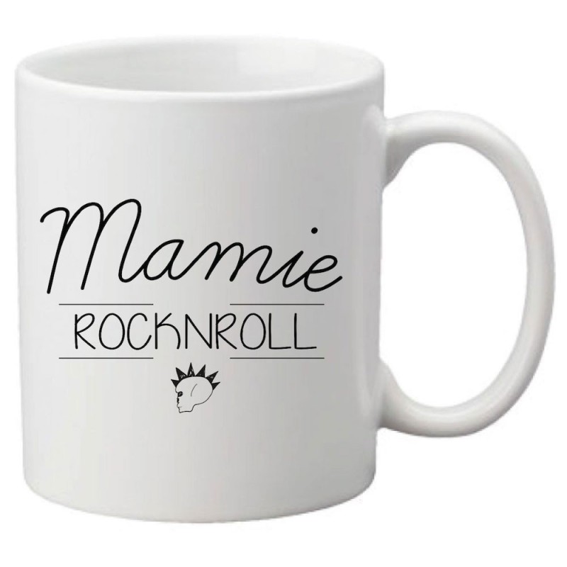Mug tasse céramique imprimé citation illustration Mamie rocknroll