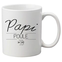 Mug tasse céramique imprimé citation illustration Papi poule