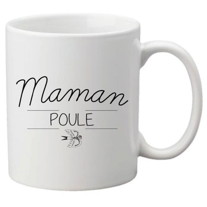 Mug tasse céramique imprimé citation Maman poule