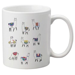 Mug tasse céramique imprimé illustration Lamas