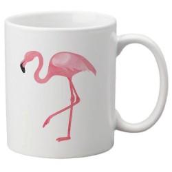 Mug tasse céramique imprimé illustration flamant rose