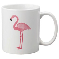 Mug tasse céramique imprimé illustration flamant rose
