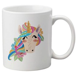 Mug tasse céramique imprimé illustration licorne