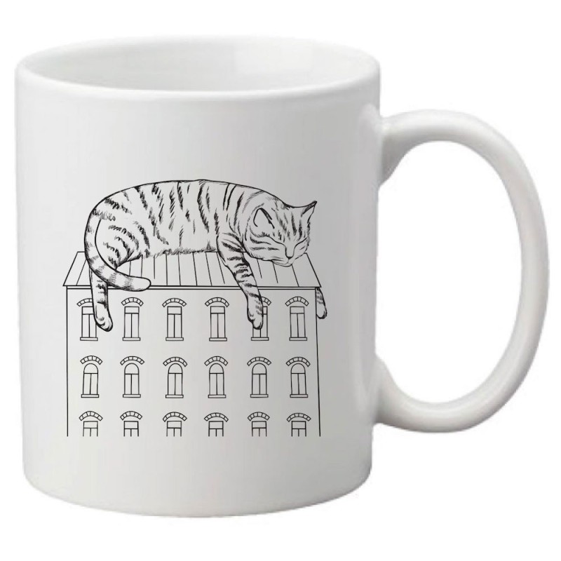 Mug tasse céramique imprimé illustration Chat