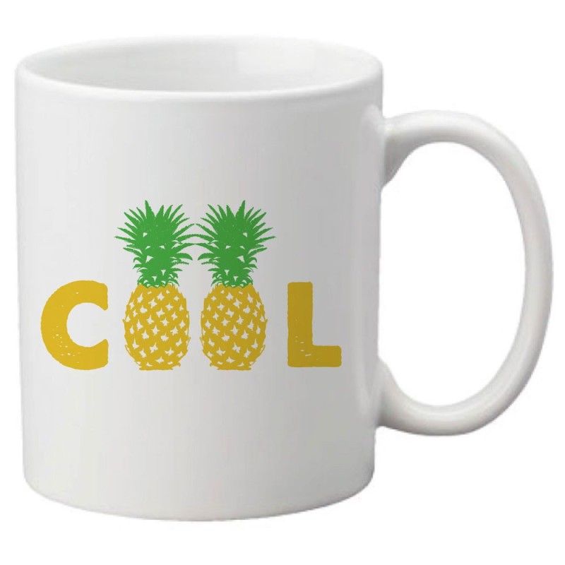 Mug tasse céramique imprimé illustration Cool ananas