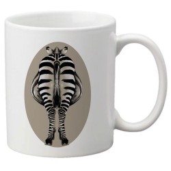 Mug tasse céramique imprimé illustration zèbre