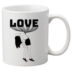 Mug tasse céramique imprimé illustration Love personnage