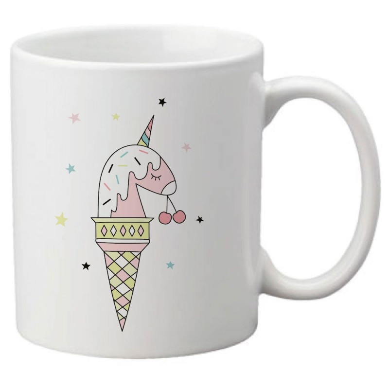 Mug tasse céramique imprimé illustration licorne