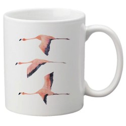 Mug tasse céramique imprimé illustration Flamant rose