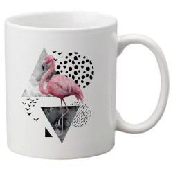 Mug tasse céramique imprimé illustration Flamant rose