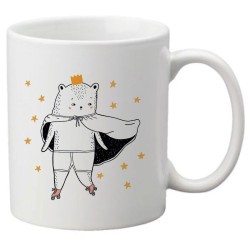 Mug tasse céramique imprimé illustration Chat super héros