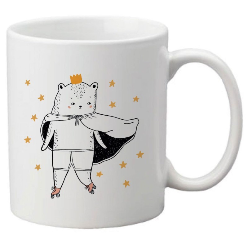 Mug tasse céramique imprimé illustration Chat super héros