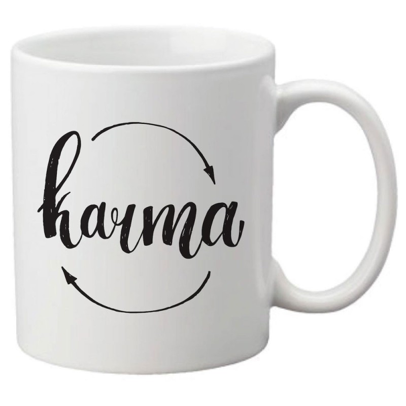 Mug tasse céramique imprimé illustration Karma